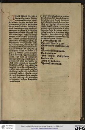 Sunt autem hec doctorum nomina