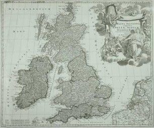 Karte von Großbritannien und den Niederlanden