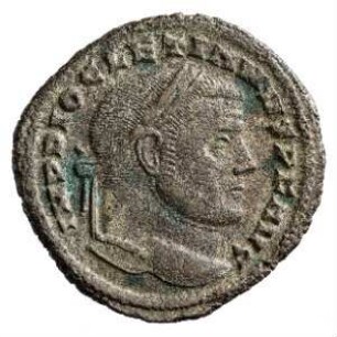 Münze, Follis, 299 - 303 n. Chr.