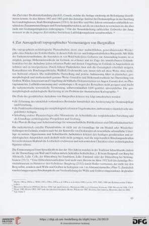 Zur Ausstellung topographischer Vermessungen von Burgwällen