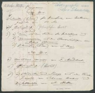 Konzertprogramm für den 04.11.1854