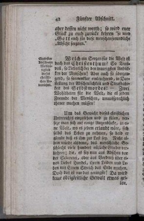 Sechster Abschnitt Wohltätigkeit dieses christlichen Unterrichts