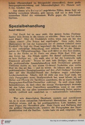 Spezialbehandlung