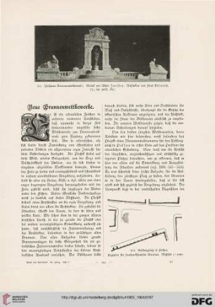 Neue Brunnenwettbewerbe