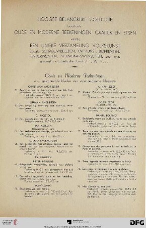 Oude en moderne teekeningen (Nr. 61-262)