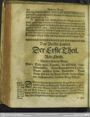 Das Vierdte Capitel