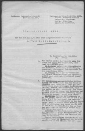 Schöntal-Rossach: Pfarrbericht 1928