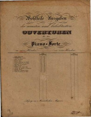 Ouverture aus der Oper: Masaniello