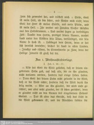 Am 1. Weihnachtsfeiertage
