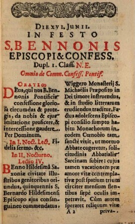 Officium Sancti Bennonis