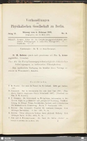 Nr. 3. Sitzung vom 6. Februar 1891