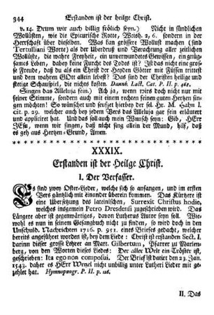XXXIX. Erstanden ist der Heilge Christ.
