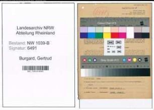 Entnazifizierung Gertrud Burgard , geb. 10.12.1911 (Fuersorgerin)