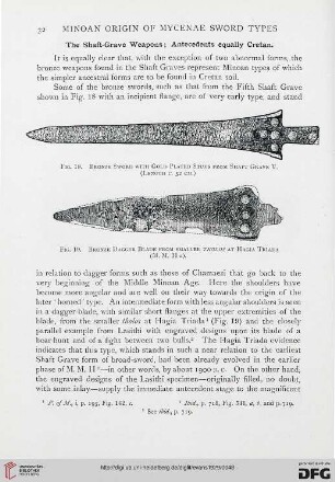The Shaft-Grave weapons; Antecedents equally Cretan