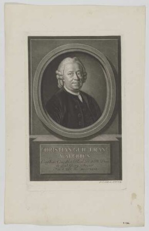Bildnis des Christian Guil. Franc Walchius