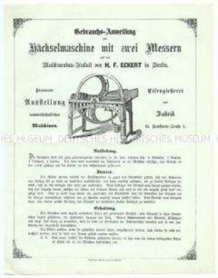 Häcksel-Maschine mit zwei Messern