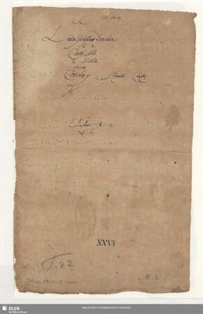 Stimmensatz [Schreiber: Stohr, J.?; u.a.]