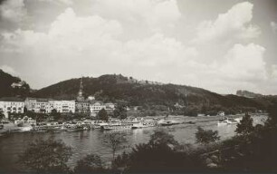 Bad Schandau, Blick über die Elbe auf die Stadt