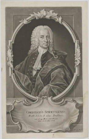 Bildnis des Christianvs Schoettgenivs