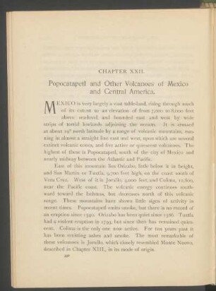 Chapter XXII. - Popocatapetl and other volcanoes of Mexico and Central America.