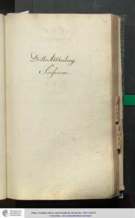 IIIte Abtheilung: Sinfonien