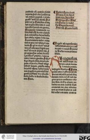 Regule ad cognoscendum differentiam inter peccatum mortale et veniale Heinrici de Hassia, doctoris famosissimi.