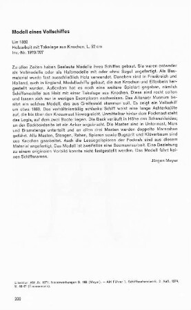 Modell eines Vollschiffes