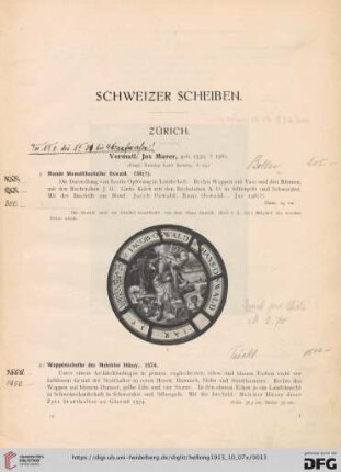 Schweizer Scheiben (Nr. 1-46)
