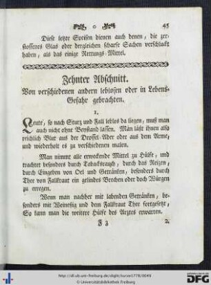 Zehnter Abschnitt.