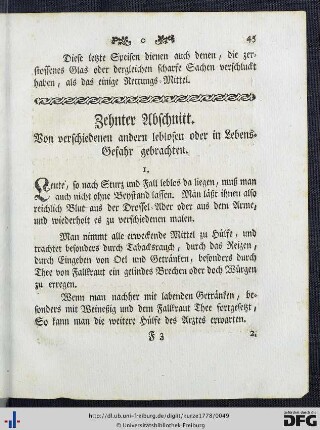 Zehnter Abschnitt.
