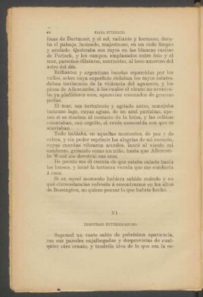 VI - Discurso interrumpido