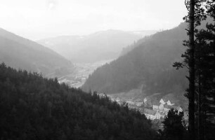 Hornberg: Tal der Schwarzwaldbahn; Blick von der Höhe nach Süden