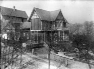 Wernigerode. Wohnhaus der Familie Knochenhauer. Gartenansicht
