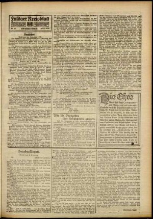 Zweite Ausgabe vom Mittwoch, den 20. März 1918.