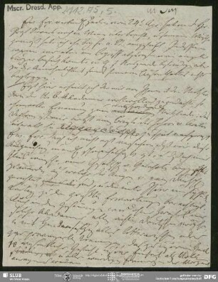 Eigenh. Briefentwurf von August Wilhelm von Schlegel an Friedrich Heinrich Jacobi, Coppet, 25.07.1808