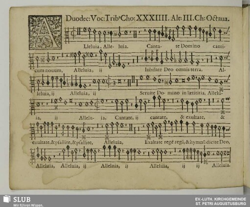 XXXIIII. Alleluia cantate Domino canticum novum