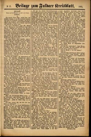 Zweite Ausgabe vom Samstag, den 02. Februar 1895.