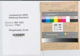 Entnazifizierung Ernst Klingelhoefer, geb. 14.12.1901 (Kaufm.Angest.)
