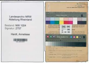 Entnazifizierung Anneliese Hardt , geb. 28.04.1913 (Angestellte)