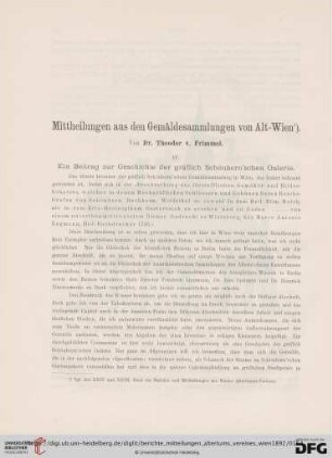 28: Mittheilungen aus den Gemäldesammlungen von Alt-Wien