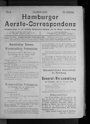 No. 2. 12. Januar 1913. 16. Jahrgang.