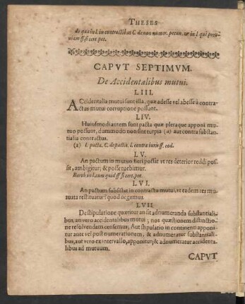 Caput Septimum. De Accidentalibus mutui.
