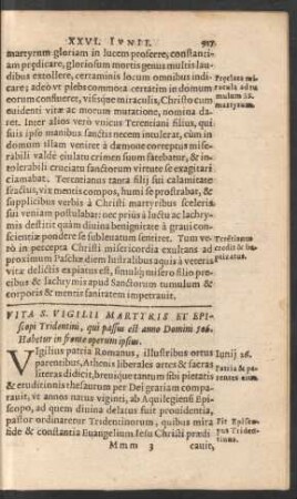 Vita S. Vigilii Martyris Et Episcopi Tridentini ...