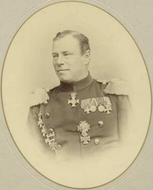 Friedrich von Triebig, Oberst und Kommandeur des Regiments 1872, Brustbild