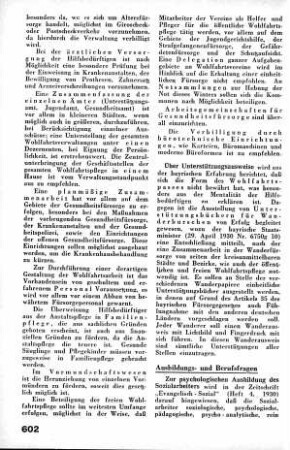 Zur psychologischen Ausbildung des Sozialarbeiters [Ausbildungs- und Berufsfragen]
