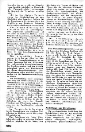 Zur psychologischen Ausbildung des Sozialarbeiters [Ausbildungs- und Berufsfragen]