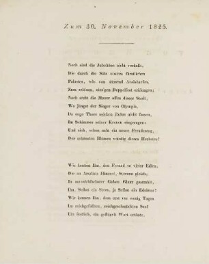 Zum 30. November 1825
