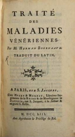 Traité des maladies vénériennes