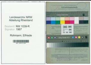 Entnazifizierung Elfriede Rohmann , geb. 23.01.1893 ()