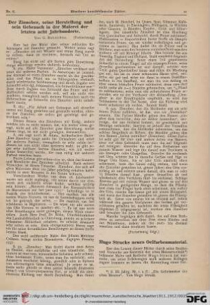 8: Der Zinnober, seine Herstellung und sein Gebrauch in der Malerei der letzten acht Jahrhunderte, [2]
